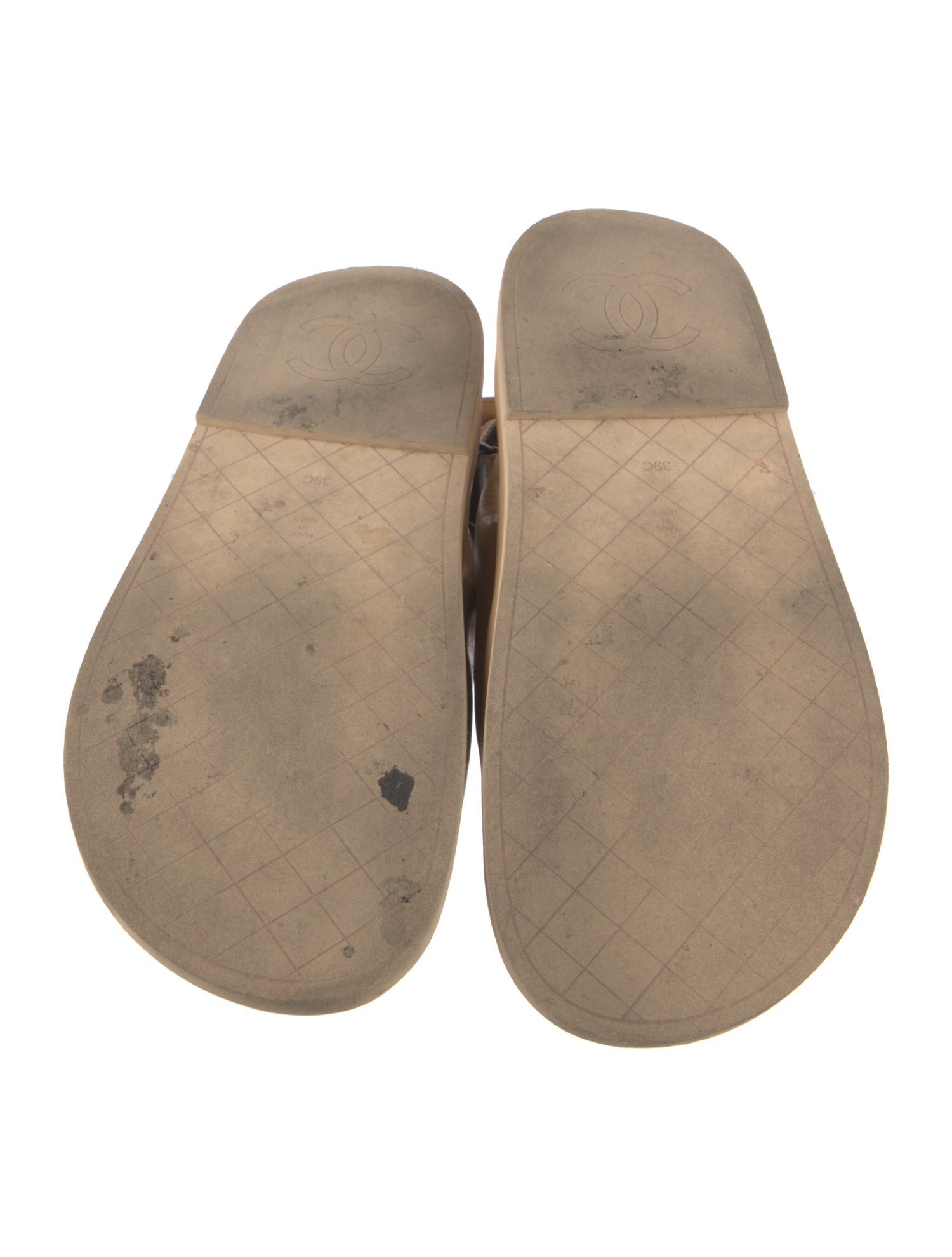 Chanel 2022 Interlocking CC Logo Slingback Sandals